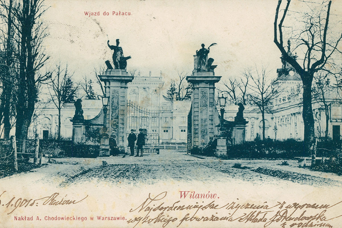 Warszawa Wilanów Pałac wjazd do pałacu 1906