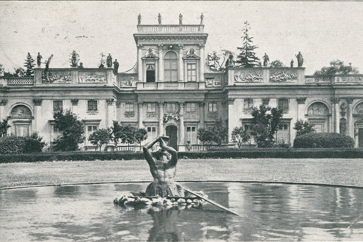 Warszawa Wilanów Pałac fasada frontowa 1914