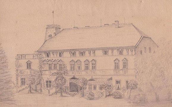 pałac w Objeździe rysunek