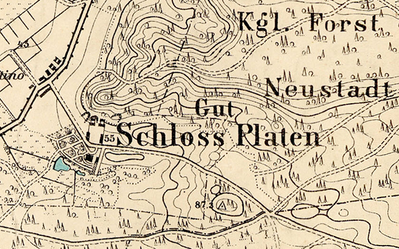stara mapa Schloss Platen