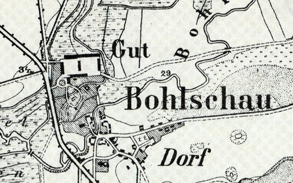 stara mapa Gut Bohlschau
