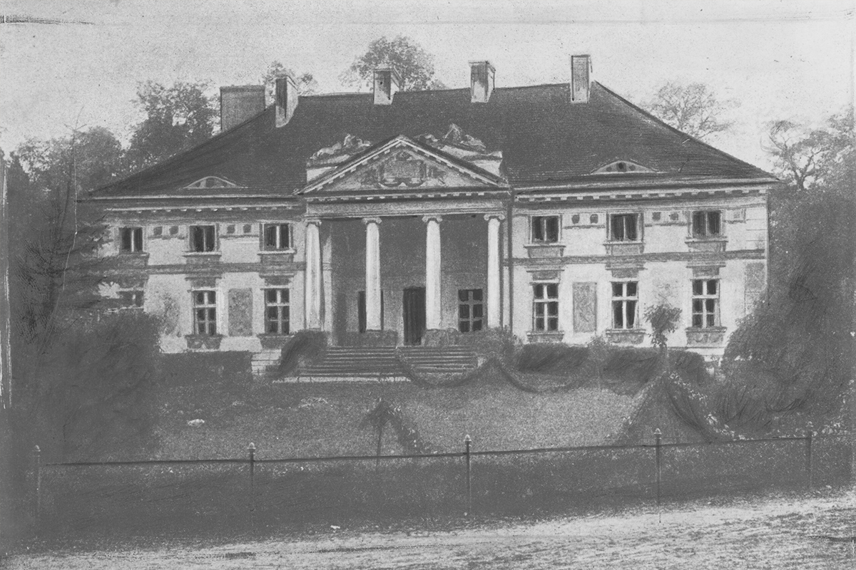 Pałac w Lewkowie w latach około 1918-1934, fot. Narodowe Archiwum Cyfrowe