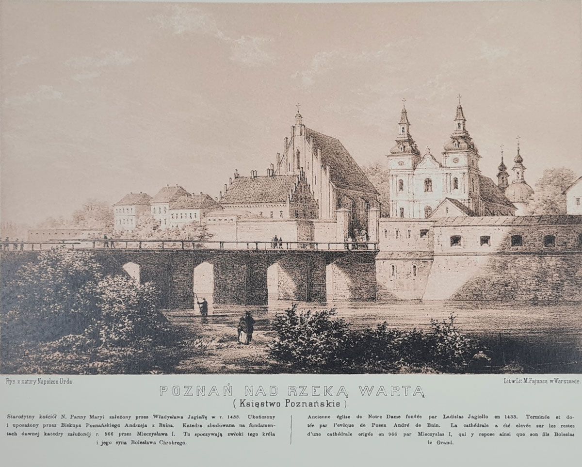 Poznań Kościół P.Maryi - Napoleon Orda- reprint w passpartout