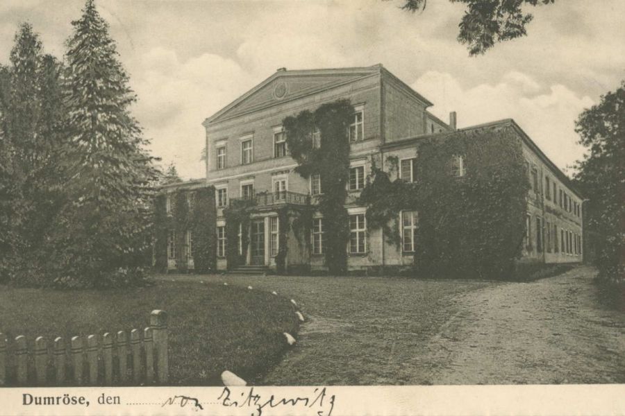 Pałac w Domaradzu 1918 niem. Dumrose
