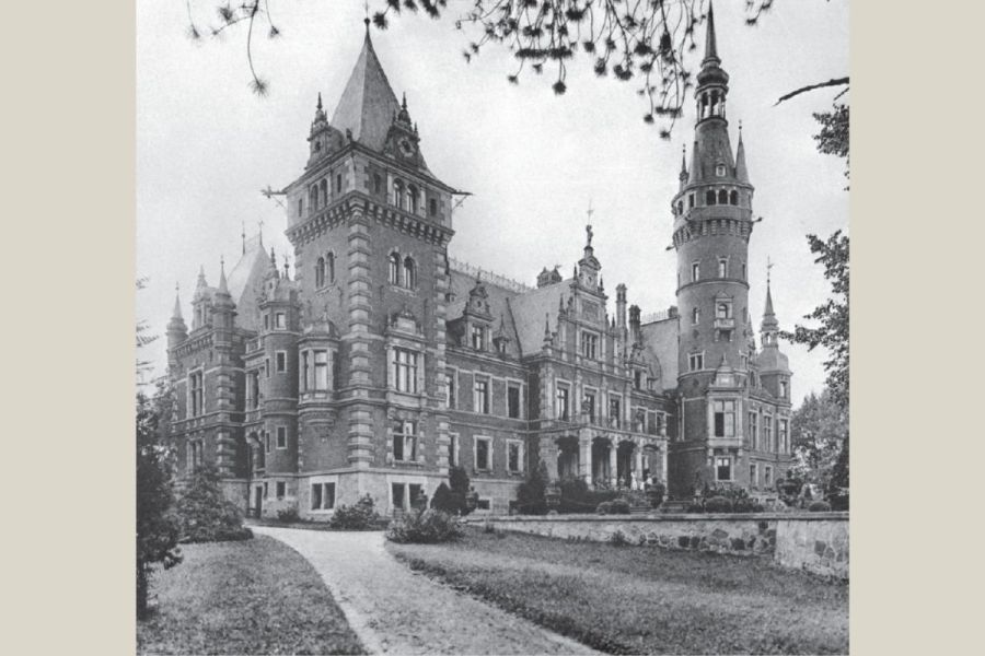 Pałac Frączków Pałac od strony północno-wschodniej na zdjęciu z pierwszych lat XX w.