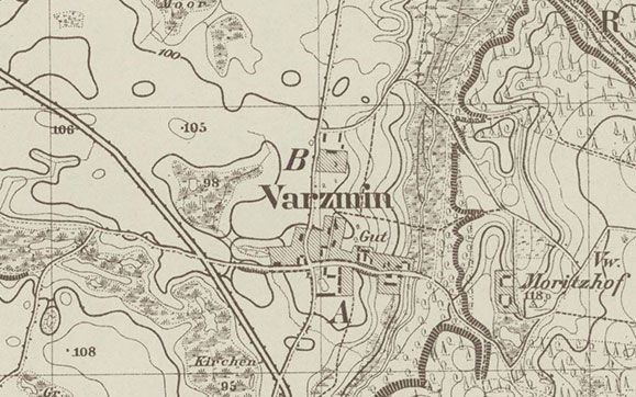 mapa majątku Varzmin