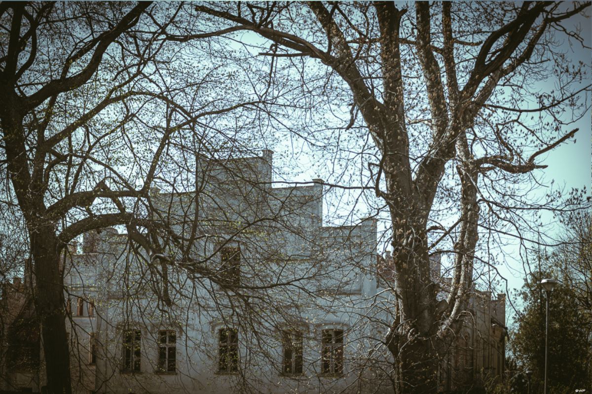 pałac w Główczycach zdjęcie z drona 
