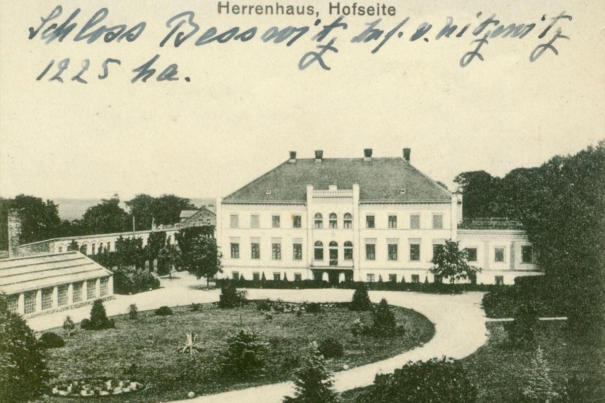 pałac w Biesowicach stara pocztówka