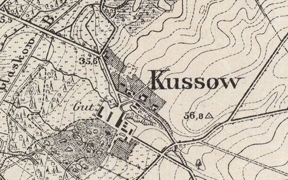 mapa majątku Kussow