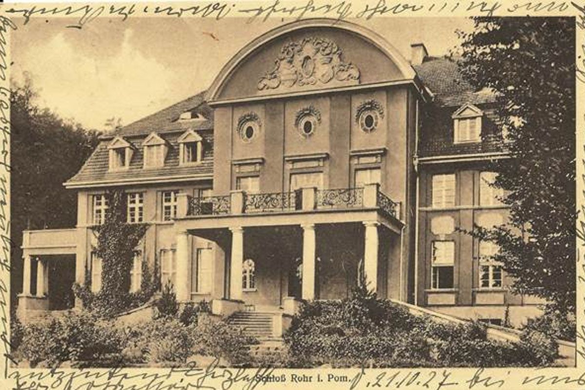 pałac w Trzcinnie stara fotografia