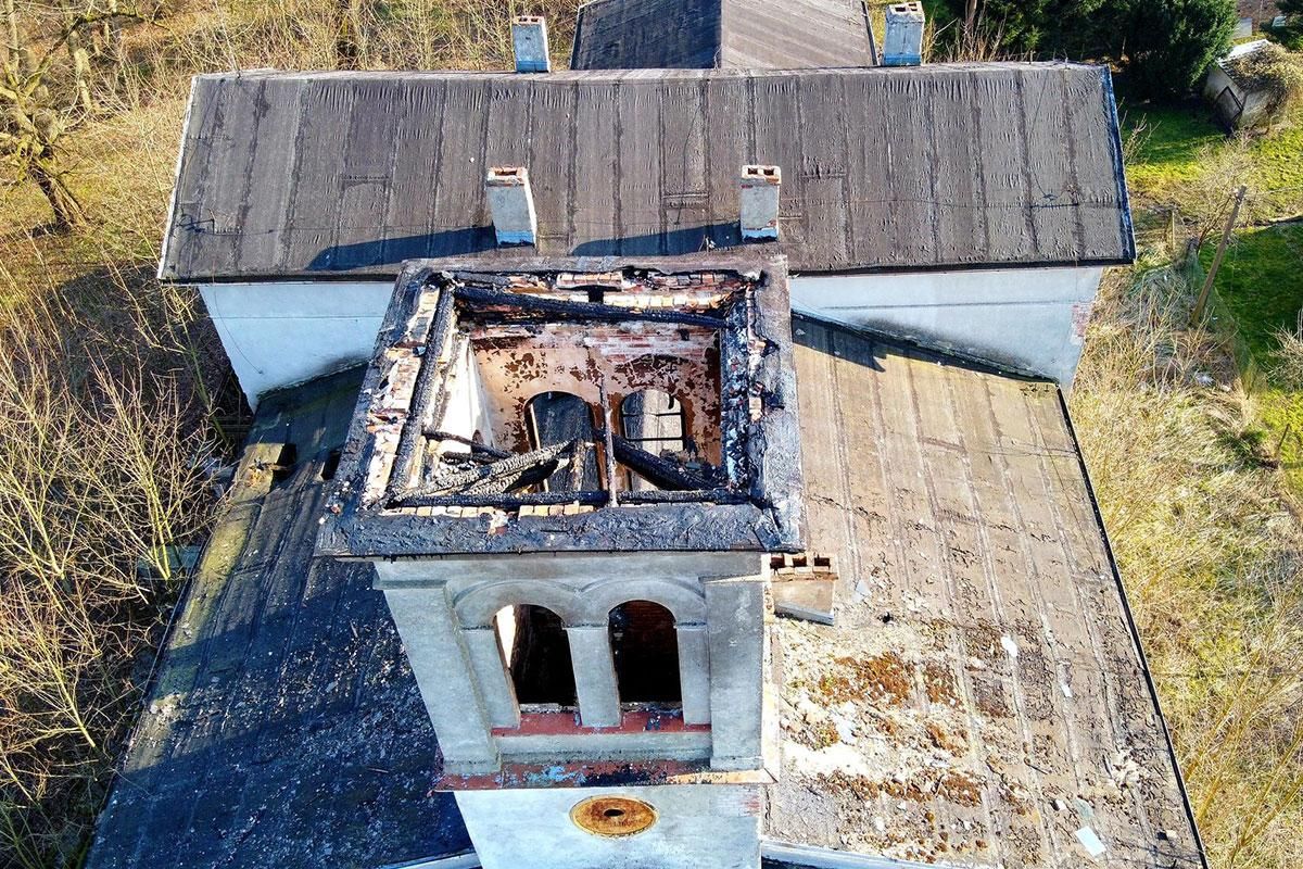 pałac w Kończewie z drona