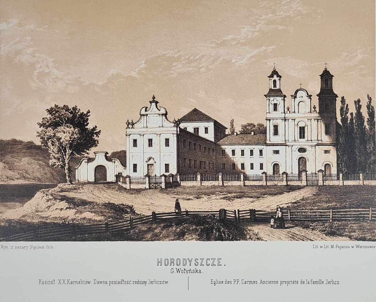 Horodyszcze Kościół Karmelitów - Napoleon Orda- reprint w passpartout