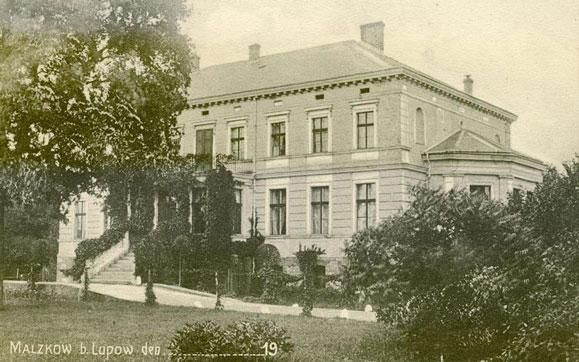 pałac w Malczkowie stara pocztówka