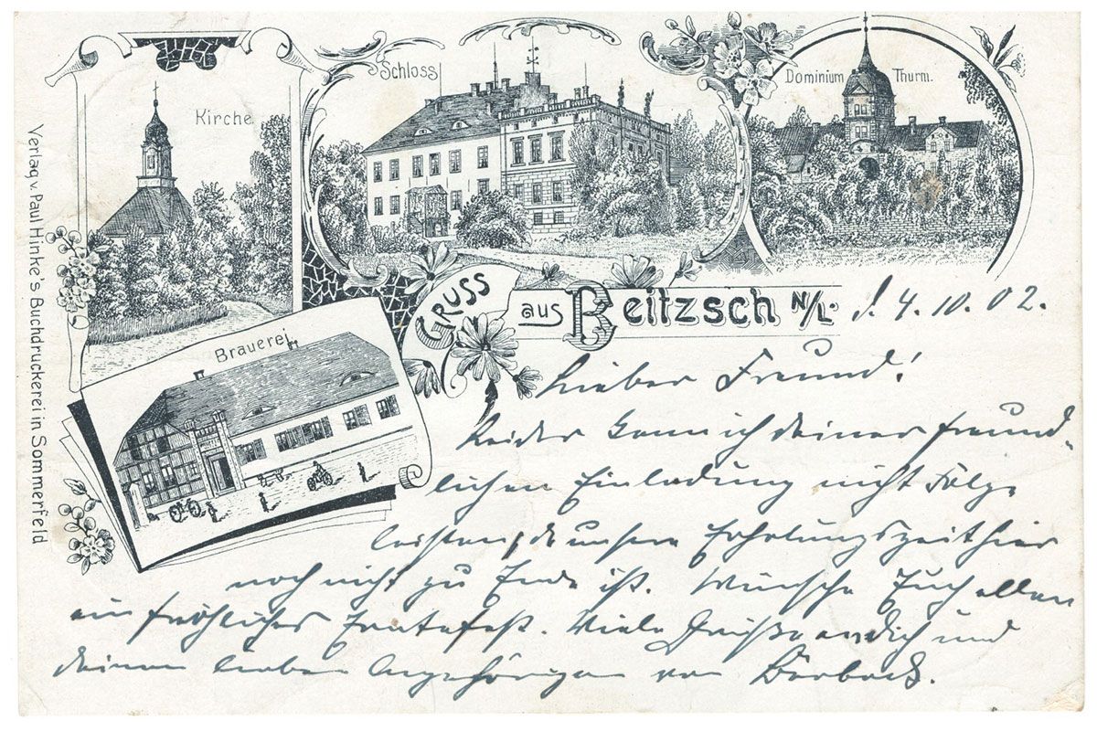 Stara pocztÃ³wka z Biecza 1902 r.