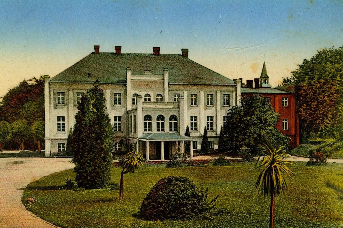 pałac w Biesowicach stara pocztówka
