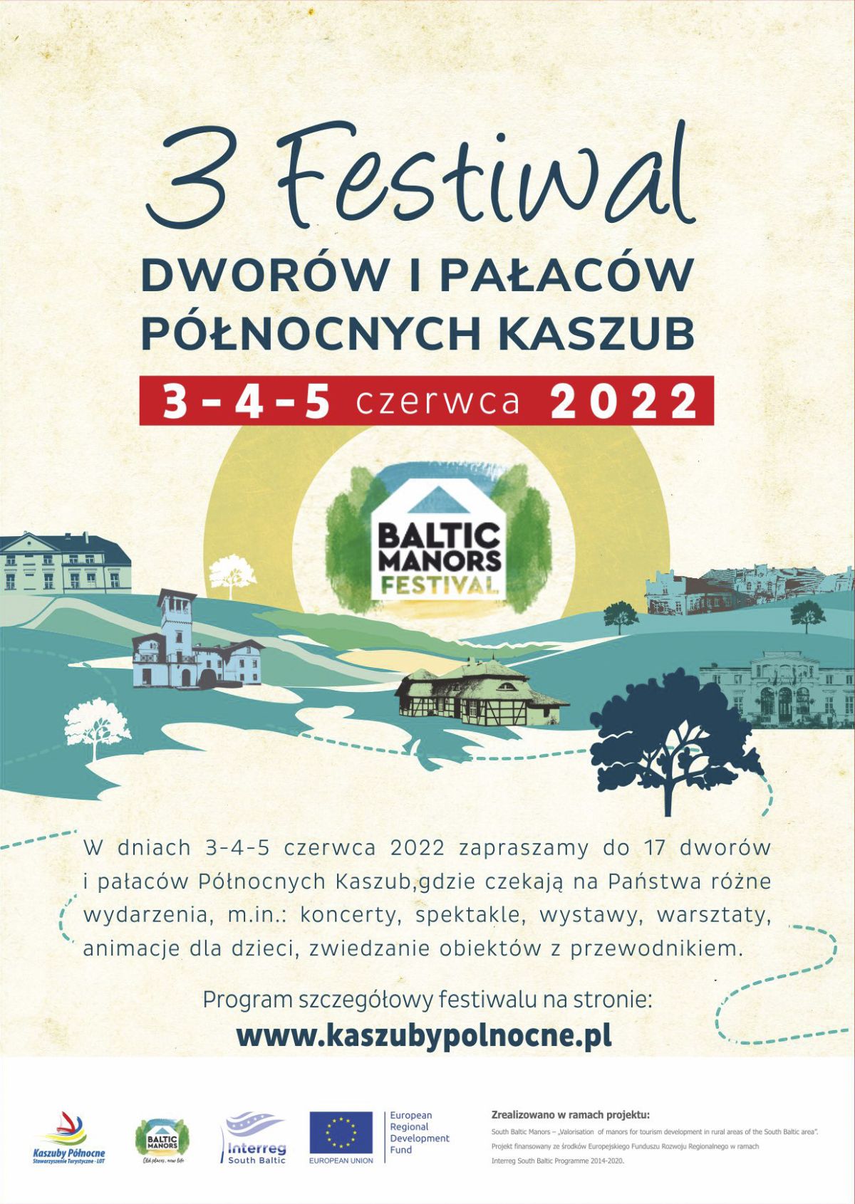 3 Festiwal dworów i pałaców Północnych Kaszub Plakat